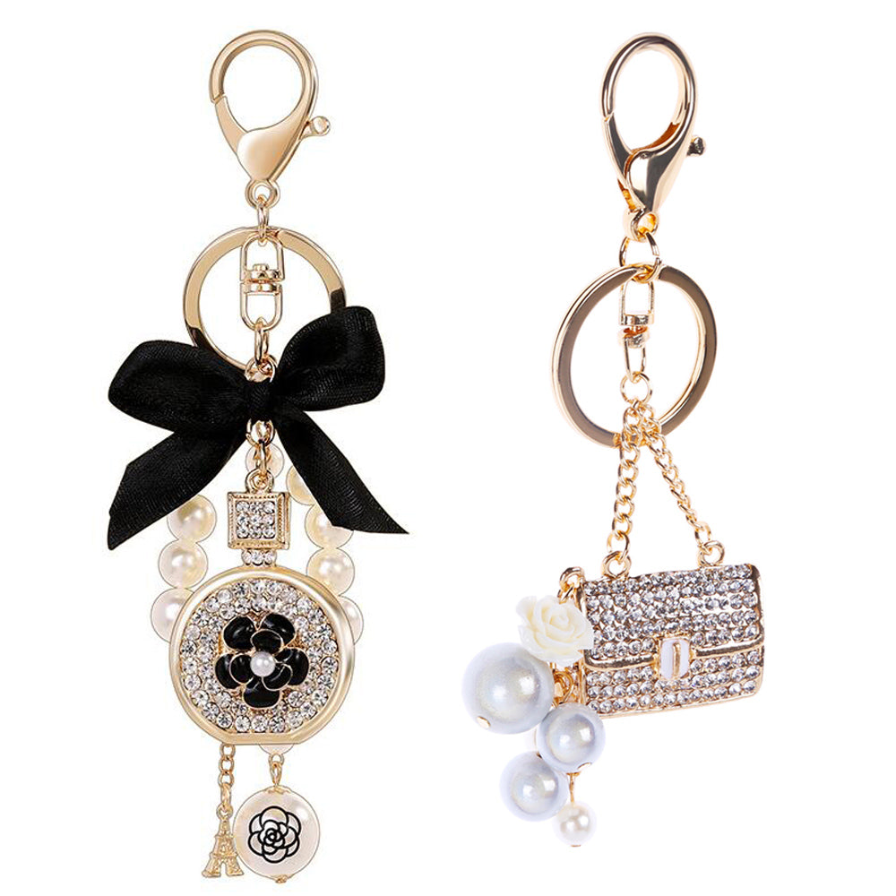 jojofuny Key Chain for Women Ladies 4 Pcs Pearl Shell Shape Key Ring Lovely  Keychains for Girls Dree up Accessories at Amazon Men's Clothing store